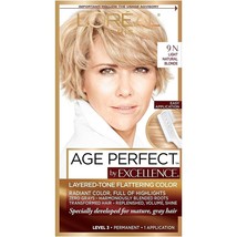 L&#39;Oreal Paris Age Perfect Permanent Hair Color, 9N Light Natural Blonde, 1 kit - $20.85