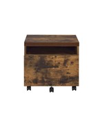Bob Filing Cabinet, Weathered Oak &amp; Black Finish - $3,382.69 MXN