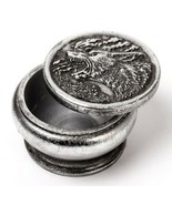 Alchemy Gothic Hour of the Wolf Trinket Box Lid Silver Resin Gift Decor ... - £18.84 GBP