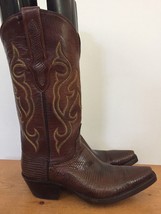 Black Jack Handmade Ring Lizard Chocolate Goat Leather Cowgirl Boots 5.5B 35.5 - £396.22 GBP