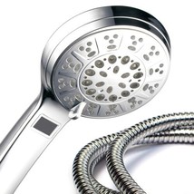 Hotel Spa 3 Colors LED Hand Shower with Temperature Display, Chrome, 4.25&quot; - £28.75 GBP