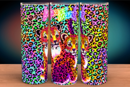 Lisa Frank Cheetah Print 90s Rainbow Hunters Tumbler - £15.33 GBP