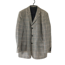 Vintage Lagerfeld Mens Multicolor Plaid Wool Cashmere Coat Jacket size 52 - £100.49 GBP