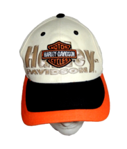 Harley Davidson Thick Embroidered Baseball Trucker Cap Hat Strapback Wool Blend - £27.42 GBP