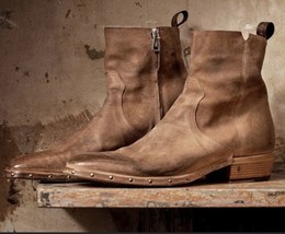 John Varvatos Ludlow Studded Cowboy Boot. Size 11 USA 44. Limited! Bouti... - £455.72 GBP