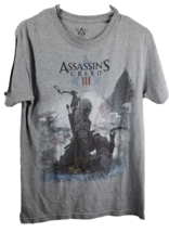 Assassin&#39;s Creed T Shirt Mens Size Small Gray Knit Cotton Short Sleeve Pullover - £10.95 GBP