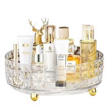 360 Rotating Makeup Organizer For Vanity, Diamond Pattern Skincare Organizer Per - £24.89 GBP