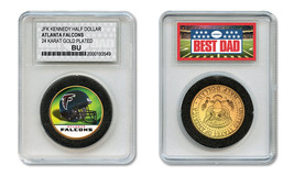 ATLANTA FALCONS NFL *GREATEST DAD* JFK 24KT Gold Clad Coin SPECIAL LTD. ... - £7.93 GBP