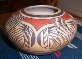 Hopi Seed Jar by ELVA NAMPEYO Signed Bowl Pot Polychrome Jar 3.5&quot;X6 - £1,031.31 GBP