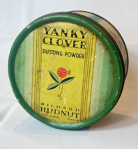 1930&#39;s Richard Hudnut Yanky Clover Dusting Powder Tin  New York Paris - $39.55