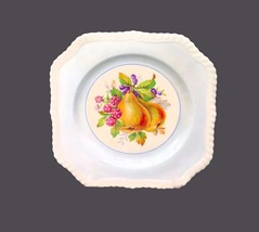 Johnson Brothers California square salad plate. Blue rim with pears, berries. - £29.86 GBP