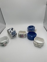 Vintage Assortment of Napkin Rings, Textured, Glass, Beaded- MIXED LOT - $12.00