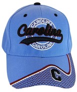 North Carolina Men&#39;s Curved Brim Adjustable Baseball Cap Light Blue - £11.94 GBP