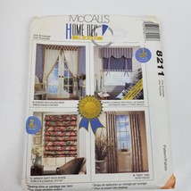 Vintage McCall&#39;s 8211 Sewing Pattern Crafts Curtains Window Treatments - £8.70 GBP