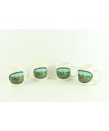 Set of 4 Vintage 90s Ralph Lauren Polo Horse Ceramic Coffee Cup Mug Whit... - $44.50