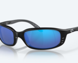COSTA DEL MAR BRINE MATTE BLACK BLUE MIRROR 580G POLARIZED 59 mm SUNGLASSES - $168.29