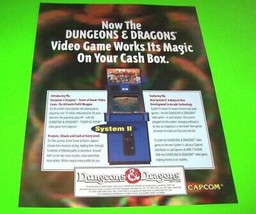 Dungeons &amp; Dragon Arcade Game FLYER Original Capcom Video Artwork Sheet - $37.53