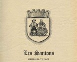 Les Santons Menu Grimaud Village France Signed 1970&#39;s - £53.97 GBP