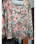 Women&#39;s Alfred Dunner Beaded Floral Multicolor Sparkly Pullover Sweater ... - $15.00