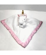 Carters Unicorn Lovey Pink White Security Blanket Plush Baby Satin Trim ... - $12.97