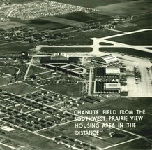 RPPC Chanute Campo Air Force Basamento Airport Aerial View Unp Cartolina Grogan - $11.23