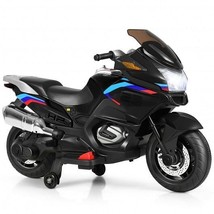 12V Kids Ride On Motorcycle Electric Motor Bike-Black - Color: Black - £170.45 GBP