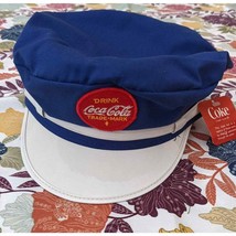 Coca Cola Salesman Delivery Driver Hat Cap Cluster Blue Vintage 80s Snapback - £39.90 GBP