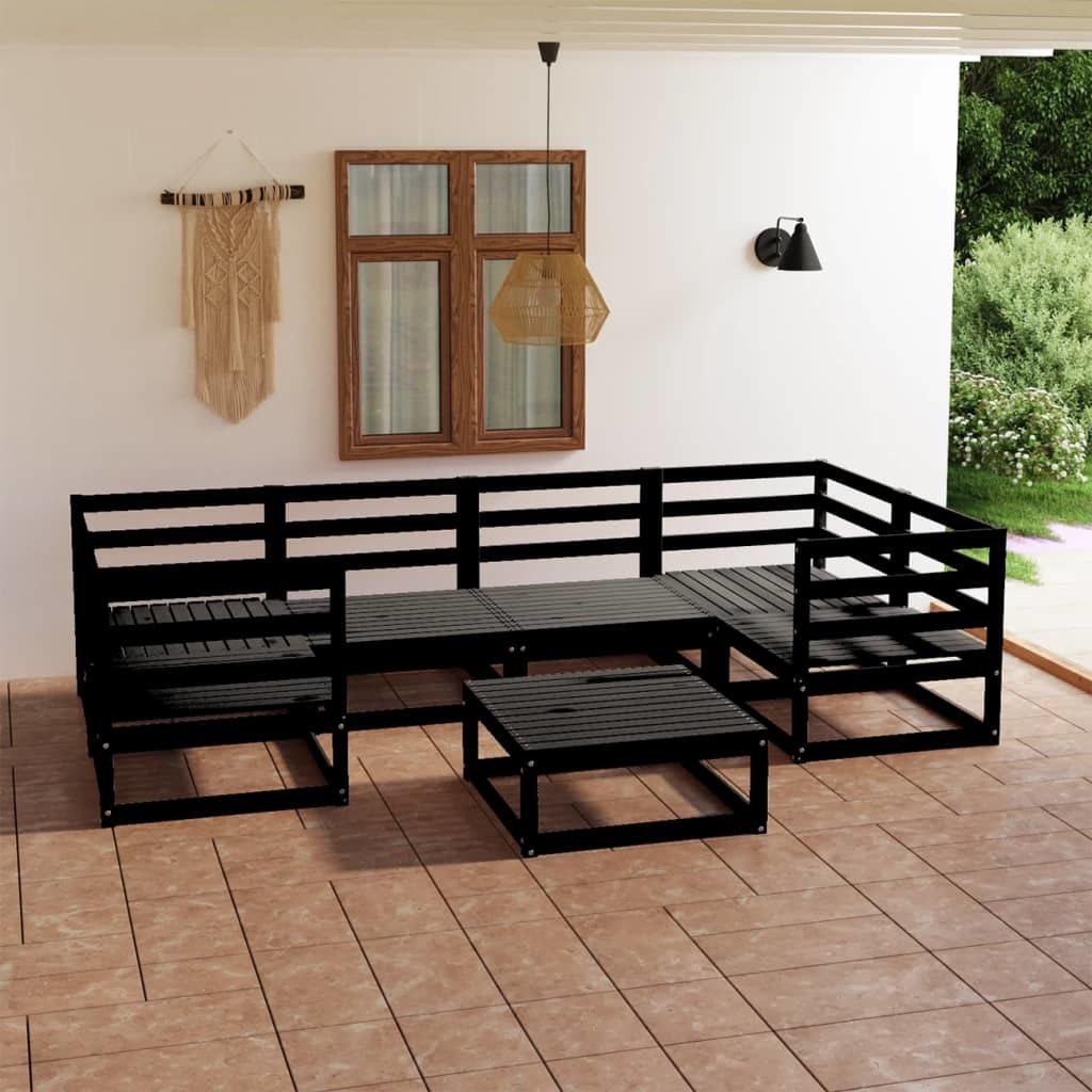 Primary image for 7 Piece Garden Lounge Set Solid Pinewood