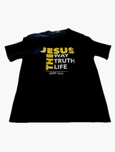 Jesus The Way Truth Life Bible Verse Christian Worship T-Shirt - $7.70
