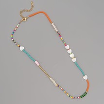 Go2Boho 2021 Beads Choker Necklace For Women Fashion Multicolor  Shell Heart Cha - £14.02 GBP