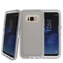 For Samsung S8 Transparent Heavy Duty Case w/ Clip GRAY - £5.40 GBP