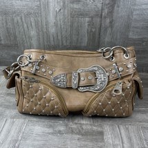 Montana West Concealed Carry Handbag Belt Buckle, Brown, Studded, Rhines... - $18.58