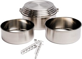 Rocket Stove Camp Cooking With The Solo Stove 3 Pot Set - Stainless Steel - £67.67 GBP