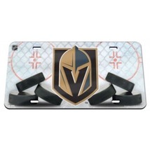 las vegas golden knights nhl ice hockey logo crystal mirror laser license plate - £39.95 GBP