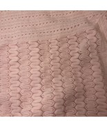 Vintage Pink Baby Blanket Handcrafted  Dupont Orlon Acrylic USA - £12.47 GBP