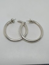 Large Sterling Silver 925 Mexico Hoop Earrings - £44.86 GBP