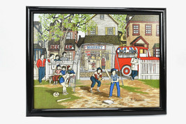 H. Hargrove (Nicolo Sturiano) Sand Lot Baseball Serigraph Oil Painting - $391.99