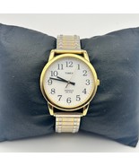Timex Easy Reader Indiglo Gold Silver WR 30M Men’s Watch Working New Bat... - $508.96 MXN