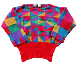 VTG Album By Kenzo Sweater Knit Womens Medium 80s Made in Italy Colorful Wool - £36.16 GBP