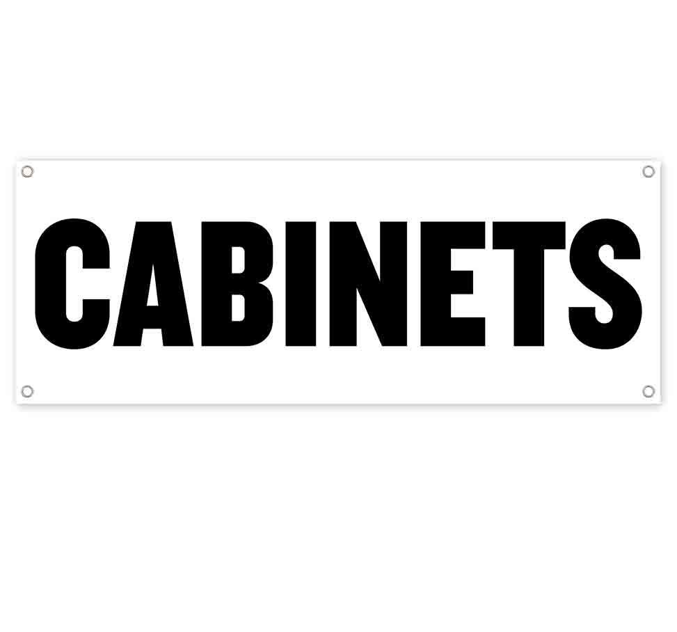 CABINETS CLEARANCE BANNER Advertising Vinyl  Flag Sign INV - $9.91