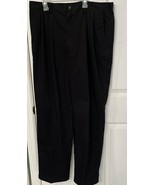 HAGGAR BLACK LABEL DRESS PANTS in Black Men&#39;s SIZE  36 X  32 -see measur... - $15.78