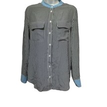 equipment Femme silk long sleeve stripe blouse Size XS - £23.52 GBP