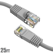 25FT Cat5E RJ45 Network LAN Ethernet UTP Patch Cable Cord Gold Copper Wire - £15.68 GBP