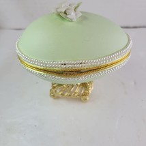 VTG Russia jewelry Collections Faberge Inspired green/White Pearl egg - £24.45 GBP