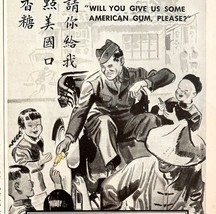 Beech Nut Chewing Gum Military Advertisement 1943 Asian Allies Yankees D... - $745.41 MXN