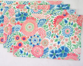Tabitha Webb Floral Multicolor Water Resistant Reversible 4-PC Placemats - $45.00