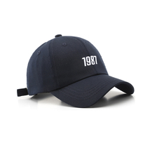 Number 1987 Embroidery Blue Baseball Cap - £15.16 GBP