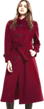 Escalier Women&#39;s Wool Trench Coat Winter Double-Breasted Jacket with Belts Sz L - £155.05 GBP