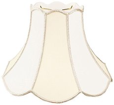 Royal Designs Beige/White Scalloped Panel Designer Lamp Shade, Beige/Egg... - $79.95+
