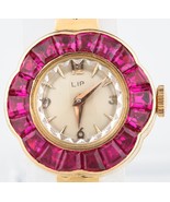 Lip Rubis Chaton Remontage 18k or Jaune Femmes Montre W / Or Bande - $5,487.93 CAD